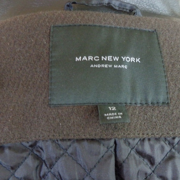 Women's Natalie Double-Breasted Coat Brown 12 WOOL - Picture 8 of 8